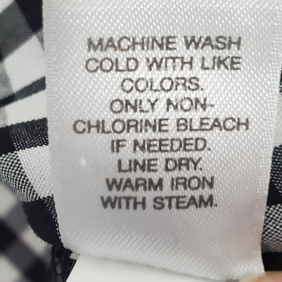 J. Jill Black White Gingham Checked Breathable Top Size LP - Picture 11 of 11